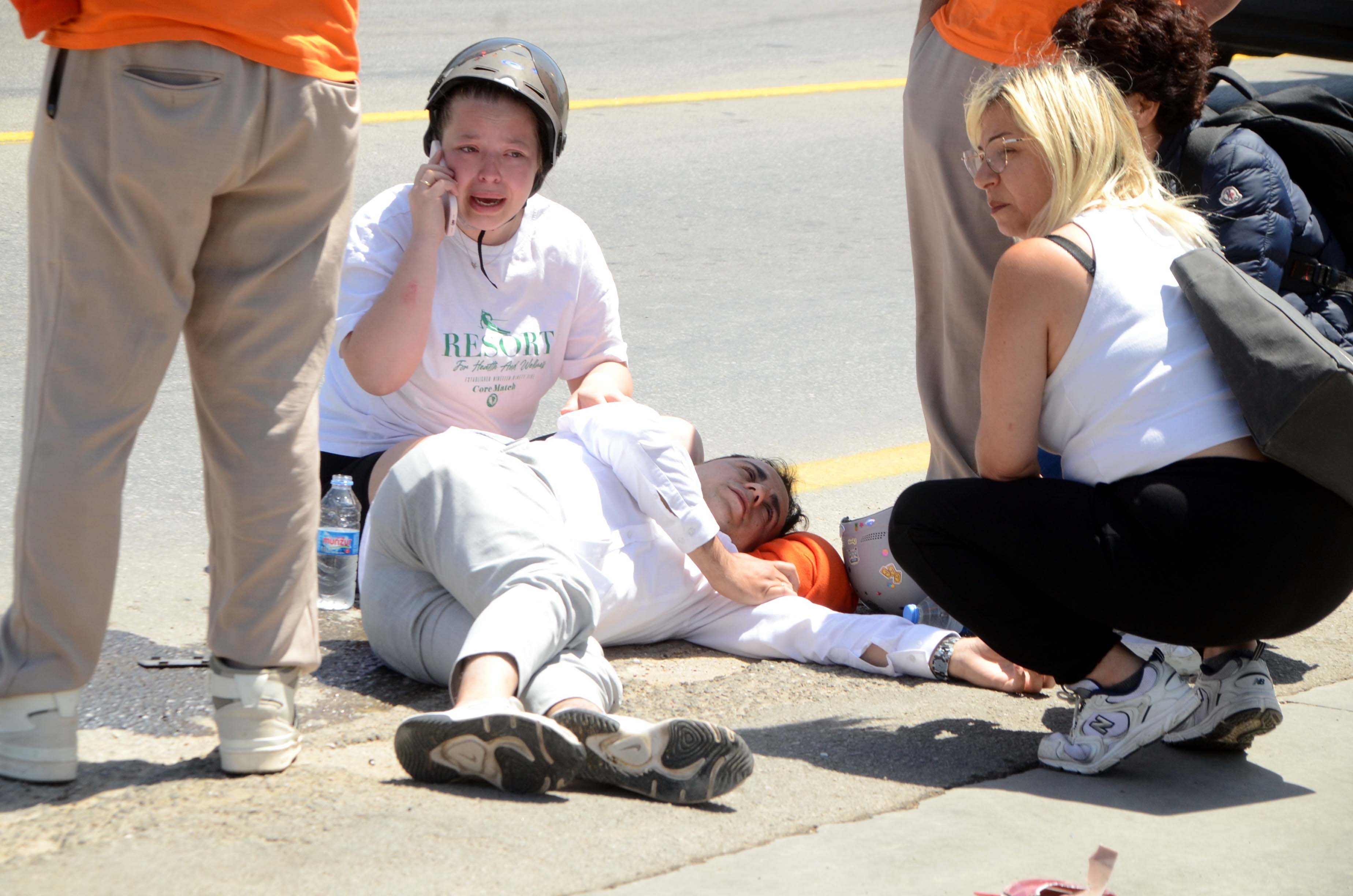 Nişanlı rehber çift motosiklet ile ölümden döndü