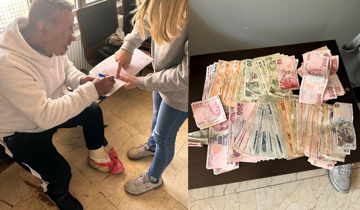 Dilencinin üzerinden çıkan para hayrete düşürdü