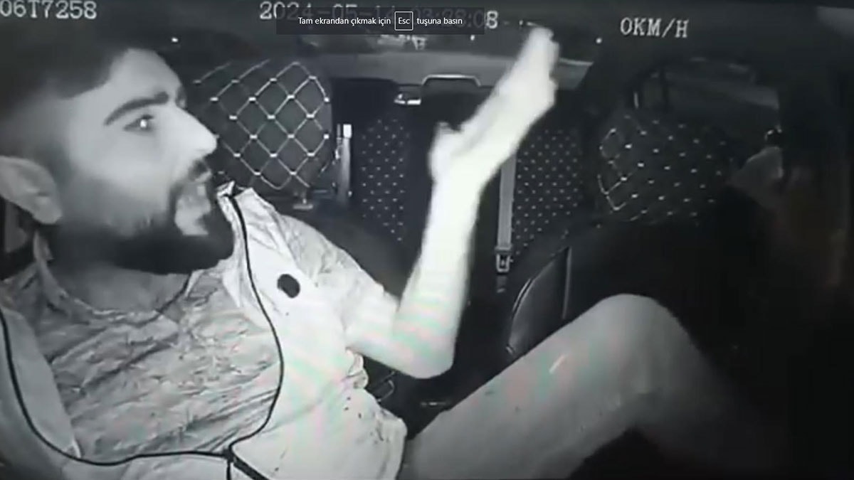 Taksiciye satırlı saldırı