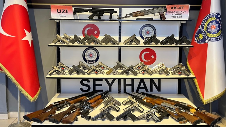 Adana'da 61 ruhsatsız silah ele geçirildi; 14 tutuklama