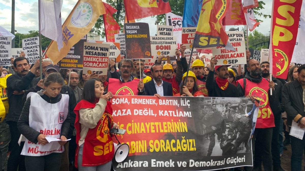 Soma'da hayatını kaybeden madenciler Ankara'da anıldı