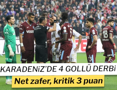 Samsun'daki derbide 4 gollü zafer