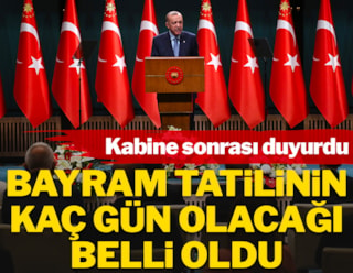 Erdoğan, Kurban Bayramı tatili süresini açıkladı