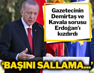 Erdoğan'ı kızdıran Demirtaş ve Kavala sorusu: Başını sallama...