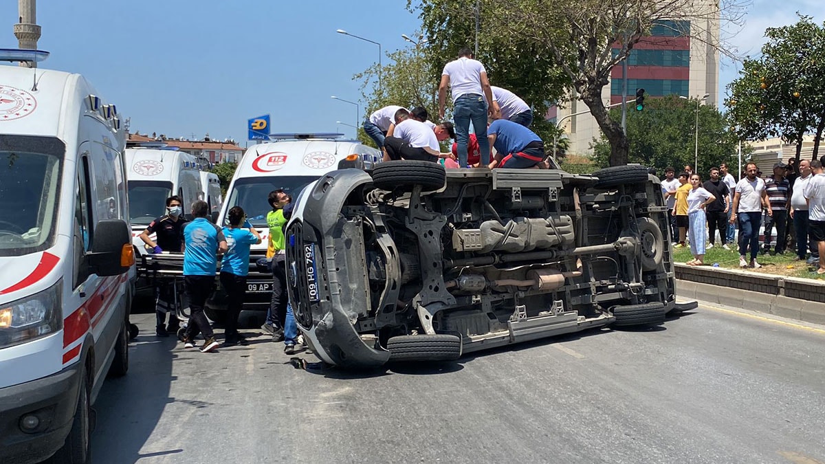 Hayati tehlikesi vardı, ambulans devrildi can verdi