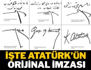 Bakanlık paylaştı: İşte Ulu Önder Gazi Mustafa Kemal Atatürk'ün orijinal imzaları