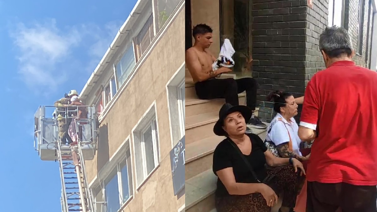 5 katlı apartmanda yangın... Mahsur kalanlar var