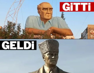 Tartışmalı Atatürk rölyefi gitti, anıt geldi