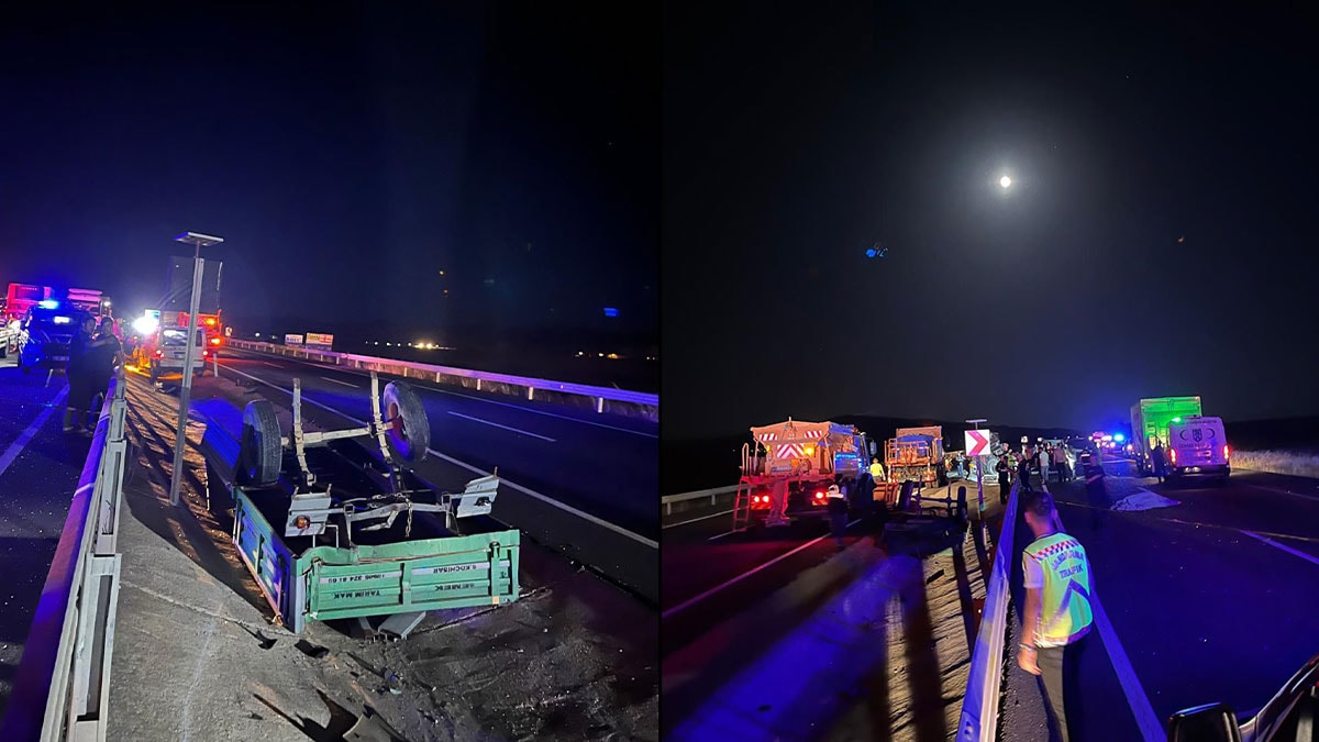 Kaza yerindeki jandarma aracına minibüs çarptı: Ölü ve yaralılar var