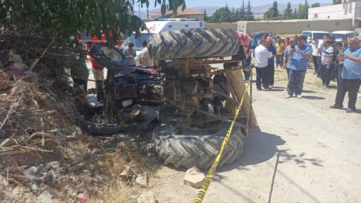 Traktör devrildi: Bir kişi hayatını kaybetti