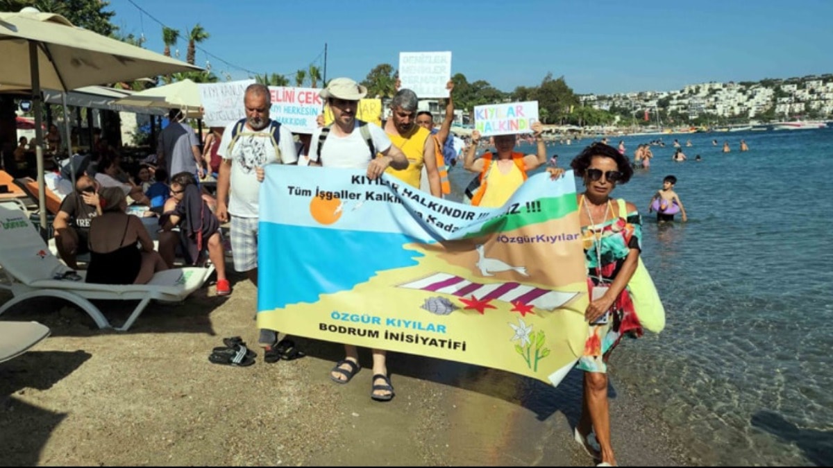 Plaj işgaline büyük isyan