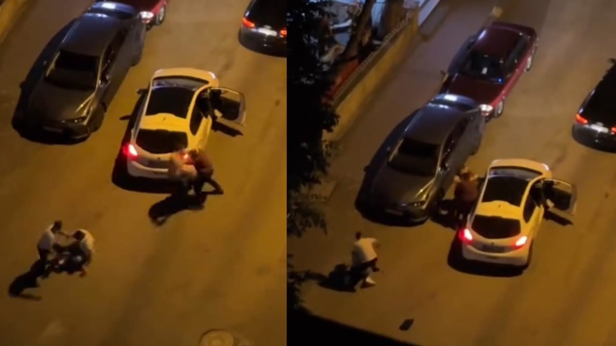 Yol verme kavgasında yumruklar konuştu