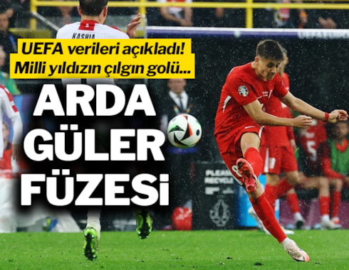 Arda Güler'den EURO 2024'te en güçlü üçüncü gol