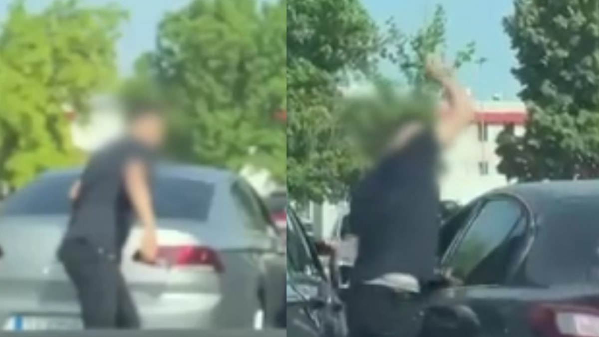 Trafikte korku dolu anlar: Bıçağı çıkardı defalarca sapladı