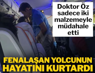 Doktor Öz, uçakta fenalaşan yolcuya müdahale etti
