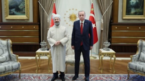 Cumhurbaşkanı Erdoğan, Diyanet İşleri Başkanı Erbaş ile görüştü
