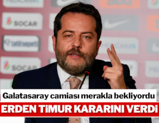 Erden Timur, Galatasaray'daki geleceğiyle ilgili kararını verdi