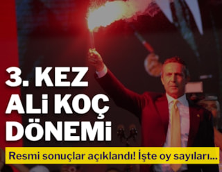 Ali Koç, üçüncü kez Fenerbahçe başkanı oldu: Aziz Yıldırım farklı kaybetti