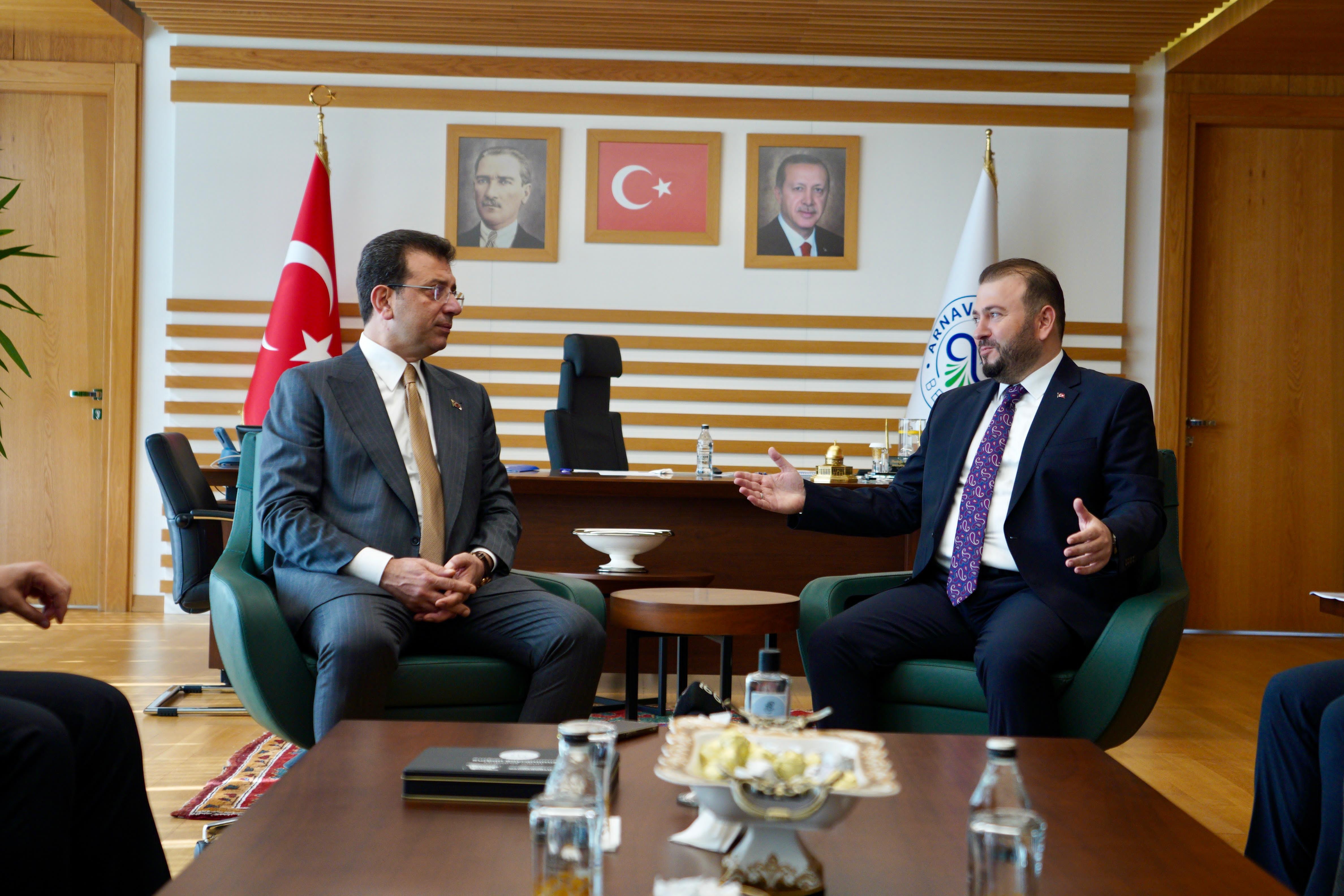 İmamoğlu'ndan Arnavutköy Belediyesi'ne tebrik ziyareti