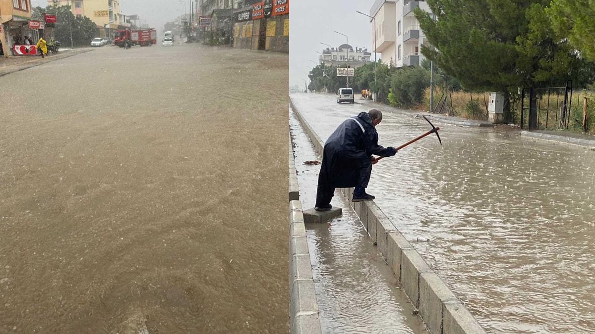 Beş ilde sağanak: Yollar göle döndü, toprak kayması yaşandı