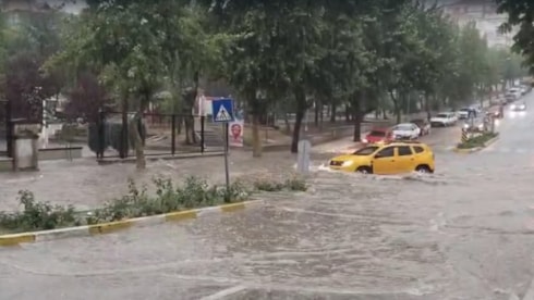 Yağış kabusu: Araçlar yolda kaldı, ağaçlar devrildi
