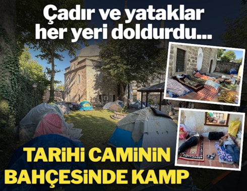 Edirne'de 'güreş' yoğunluğu... Cami bahçesi çadırla doldu