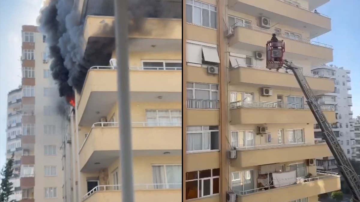 Adana'da korkutan yangın