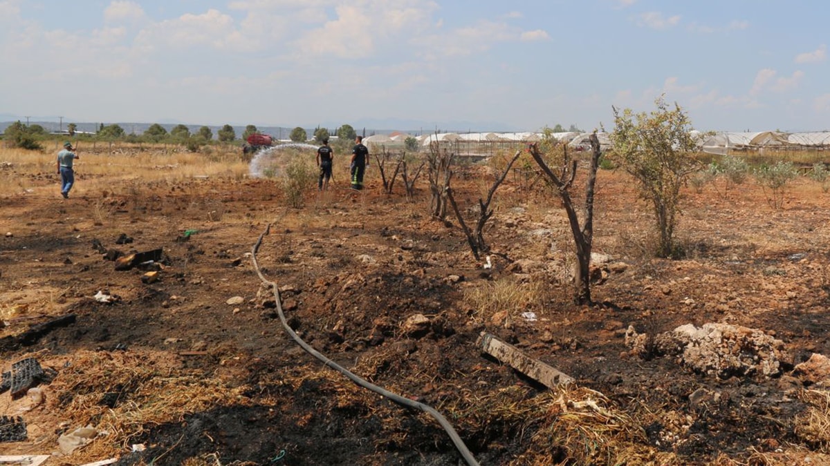 Antalya Aksu'da korkutan orman yangını