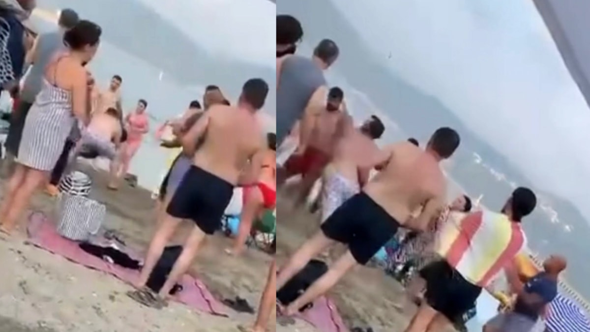 Plajda taciz dayağı