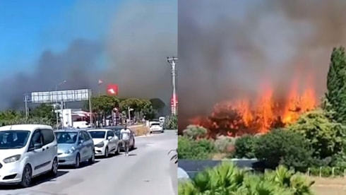 İzmir'deki anız yangını korkuttu