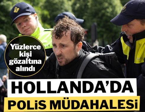 Hollanda'da yolu kapatan yüzlerce eylemci gözaltına alındı