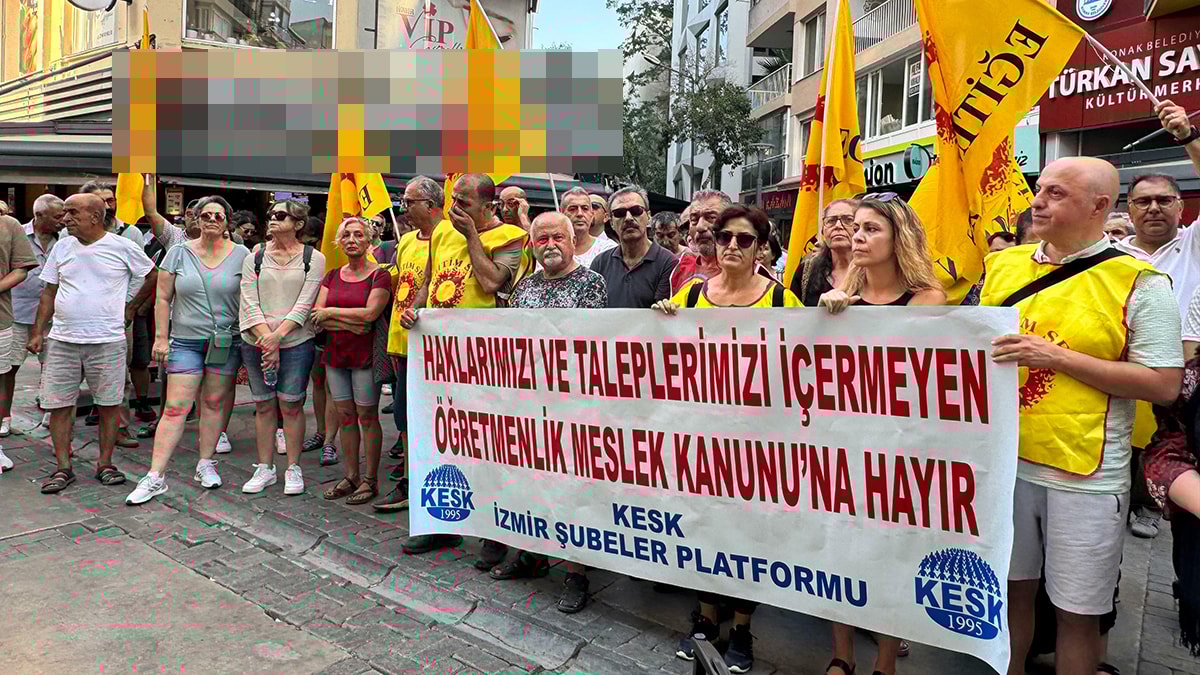 KESK üyelerinden eylem yapan öğretmenlere destek