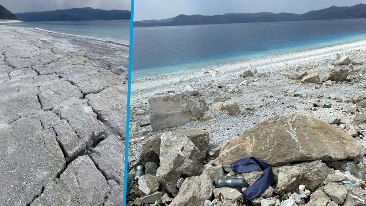 Salda Gölü'nde kuruma ve çöp tehlikesi: Doğal güzellik yok oluyor