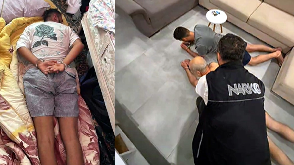 Lüks villalara film gibi uyuşturucu operasyonu