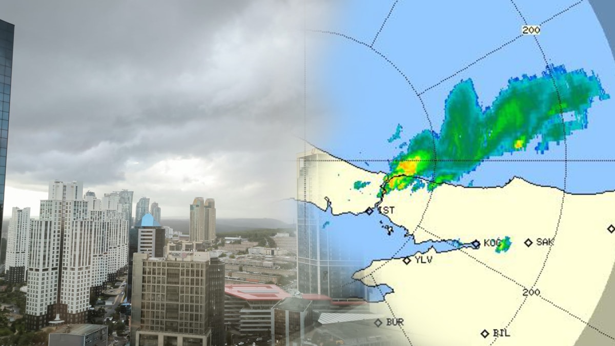 İstanbul'da kısa süreli sağanak etkili oldu... Caddeler nehre döndü