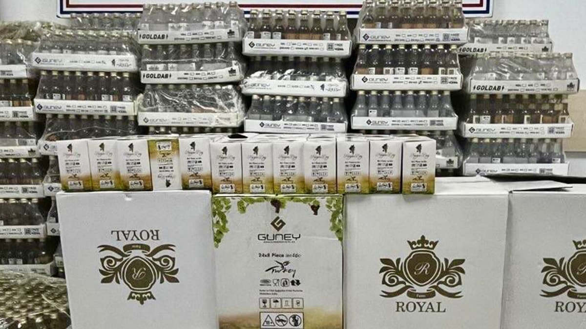 Sekiz bin şişeden fazla kaçak içki ele geçirildi