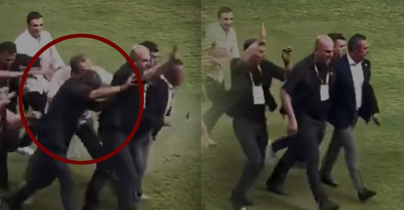 Göztepe Fenerbahçe maçında büyük olay! Ali Koç yere düştü...