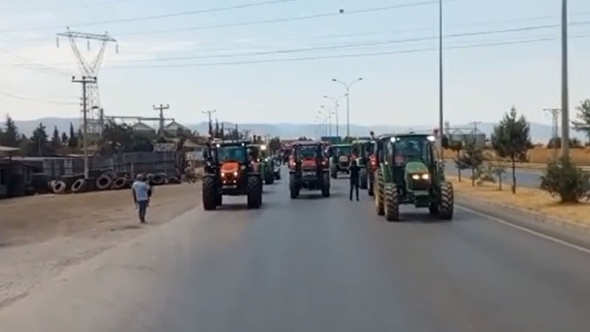 Çiftçiler bu kez Kahramanmaraş'ta eylemde