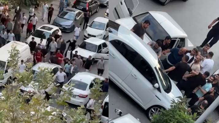 Trafikte başlayan kavga caddeye taştı