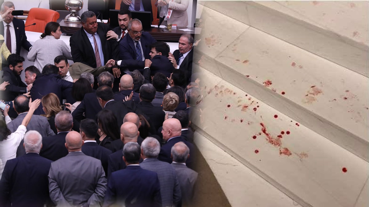 Bu görüntüler yakışmadı! AKP'li Özalan saldırdı: Meclis'te kan aktı!