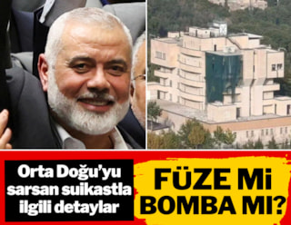 Füze mi bomba mı? Hamas'tan Haniye açıklaması
