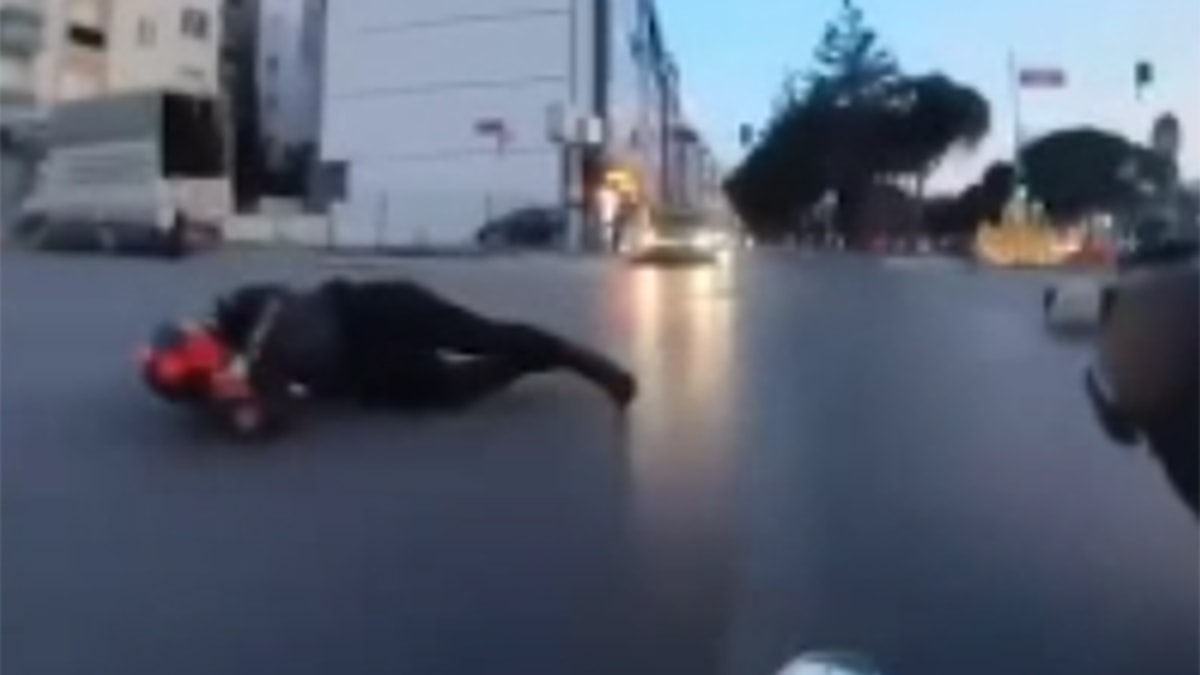 Feci kaza kask kamerasında