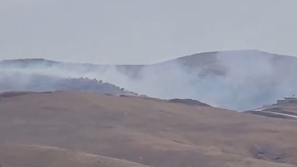 Siirt&#x27;te örtü yangını: 40 dönüm alan zarar gördü