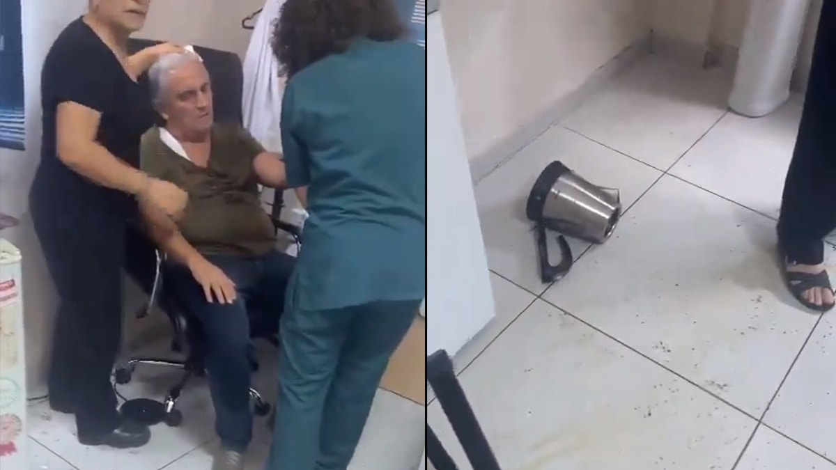 Aile hekimine çaydanlıkla saldırdı