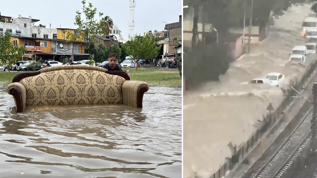 Adana'yı süper hücre vurdu: Yollar göle döndü