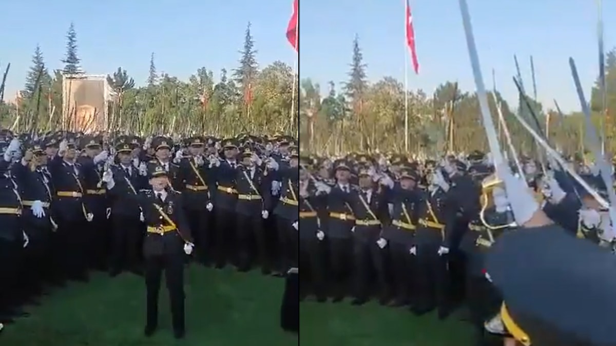 Erdoğan'ın katıldığı törende teğmenlerden 'Mustafa Kemal'in askerleriyiz' sloganı yükseldi