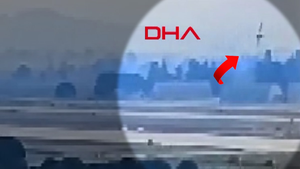 Bursa'daki uçak kazası kamerada