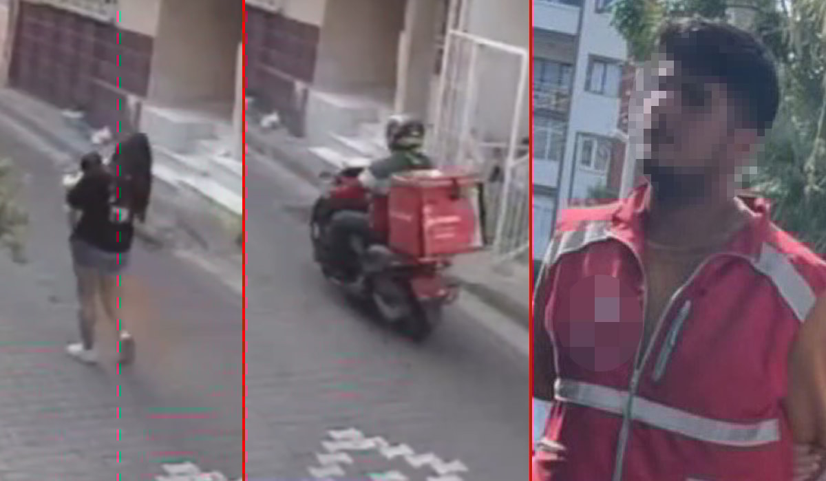 Kucağında çocukla yolda yürüyen kadını taciz eden sapık yakalandı