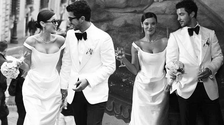 Pınar Deniz ile Kaan Yıldırım'ın nikâhından yeni kareler