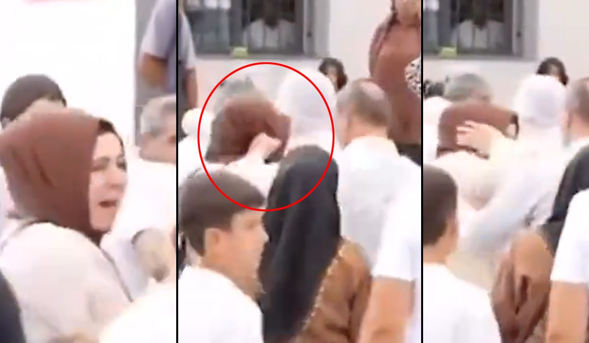 Narin'in cenazesini beklerken çapıcı görüntü: Yumruklayarak susturdu